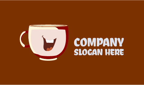 Zahniges Lächeln Kaffee-Logo