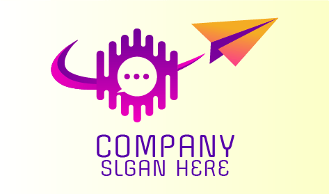 Logo Komunikasi Pesawat Kertas