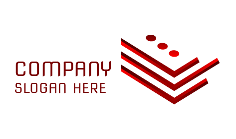 Logo Komunikasi Minimalis Merah