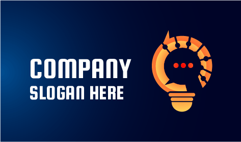 Logo Komunikasi Bola Lampu Yang Ramping