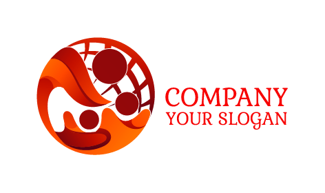 Logo Abstrait De Réseau Communautaire