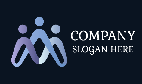 Logo Communautaire De Silhouette Abstraite