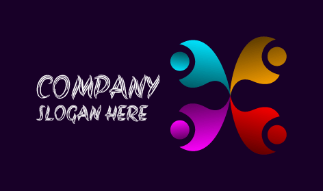 Logo Communautaire En Forme De Fleur