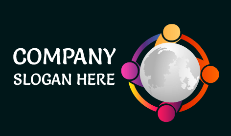 Logo D'une Communauté Forte Dans Le Monde Entier