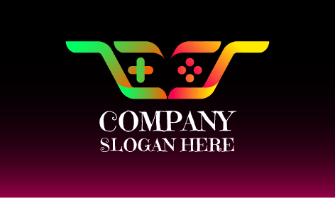 Renkli Konsol Bilgisayar Oyunları Logosu