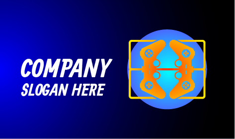 Logotipo De Juegos De Computadora Con Dos Controladores