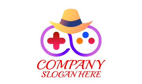 Logo Dei Giochi Per Computer Del Gamepad Del Cappello