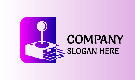Logotipo De Juegos De Computadora Con Silueta De Joystick