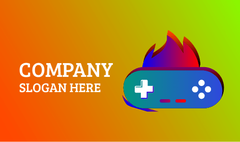 Logotipo De Juegos De Computadora De Fuego Metálico