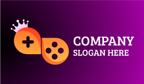 Logotipo De Juegos De Computadora Con Corona Rosa