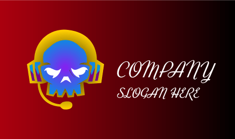 Logotipo Emocionante Dos Jogos De Computador Do Crânio