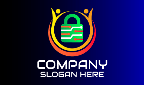 Logotipo De Circuito De Seguridad Informática
