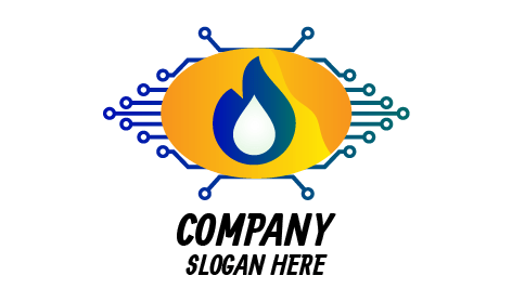 Logo Web Fiammeggiante Per La Sicurezza Informatica