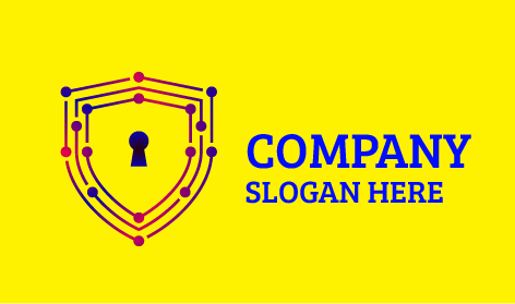 Logotipo De Segurança De Computador Com Buraco De Fechadura