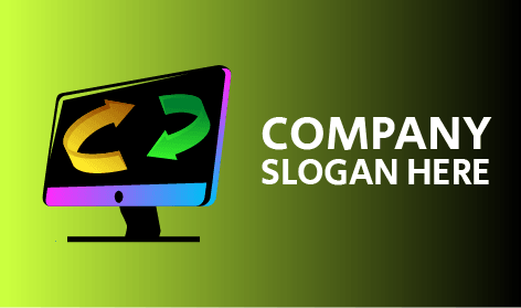 Logotipo De Computadora Con Pantalla De Flecha