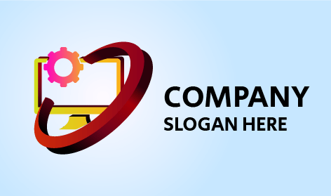 Logotipo De Computadora De Tecnología Cuádruple