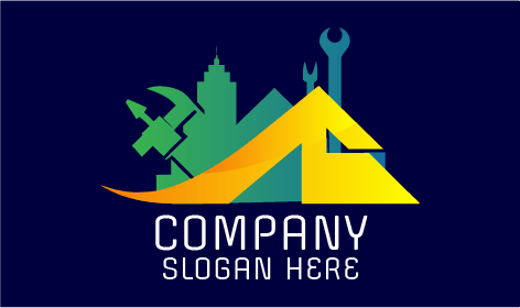 Sarı üçgen Inşaat Logosu