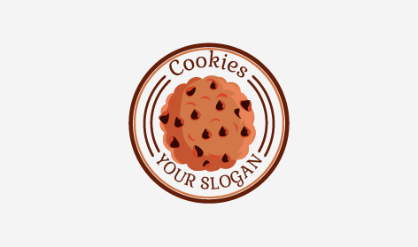 Logotipo De Galletas Crujientes Con Chispas De Chocolate