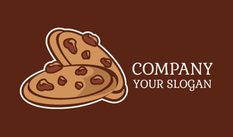 Logotipo De Galletas Planas De Chocolate