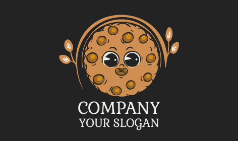 Cute Smiley Cookies Logo