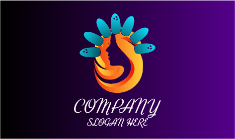 Logo De Cosmétiques Artistiques Pour Les Ongles