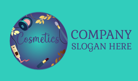 Logo Du Mot-symbole Cosmétique Bleu