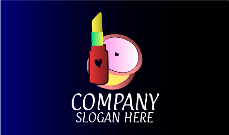 Logo De Cosmétiques En Poudre Compacte