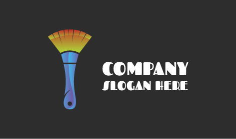 Logo De Cosmétiques Avec Pinceau Surligneur