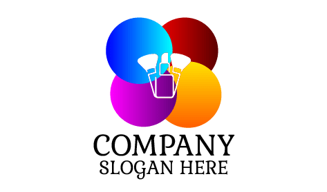 Logo De Cosmétiques Au Pinceau Kabuki