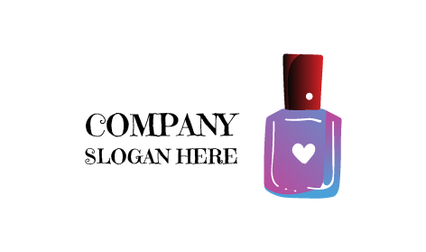 Logo De Cosmétiques Pour Vernis À Ongles Lilas