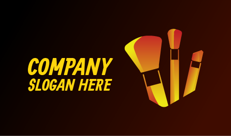 Logo De Cosmétiques De Brosse De Relooking