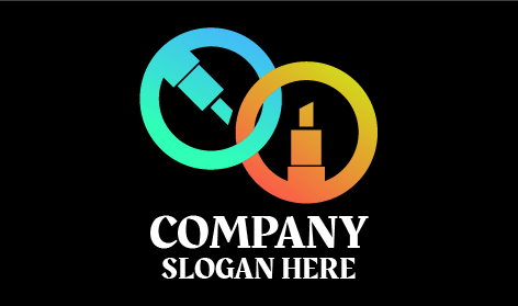 Logo De Cosmétiques Aux Nuances De Lèvres Brillantes