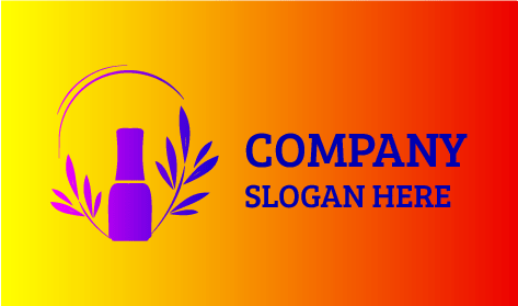 Logo De Cosmétiques Pour Vernis À Ongles Violet