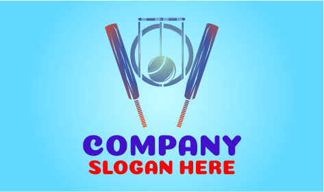 Ball and The Wicket Cricket Logo