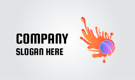 Orange Splash Cricket Logo