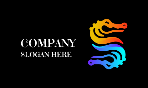 Abstract Crocodile Animal Logo