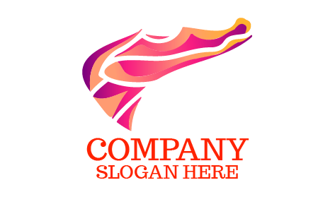 Colorful Lovely Crocodile Logo