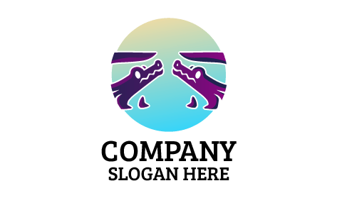 Ferocious Crocodile Pair Logo