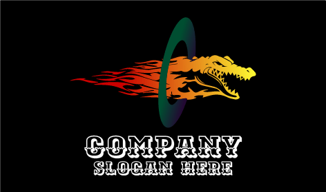 Green Ring Crocodile Logo