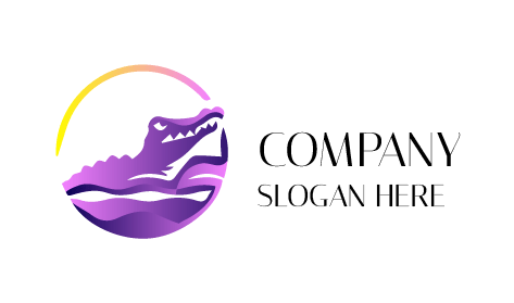 Lavender Spikes Crocodile Logo