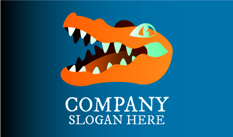 Open Mouth Crocodile Logo