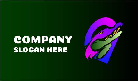 Orange Teeth Crocodile Logo