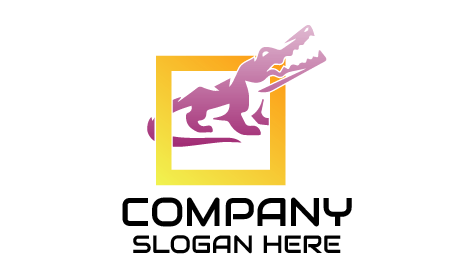 Purple Growling Crocodile Logo
