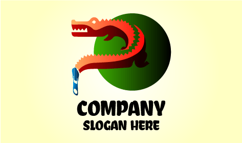 Scaly Body Crocodile Logo