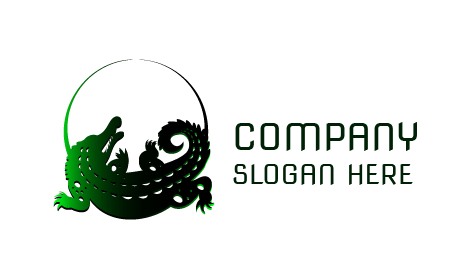 Turning Face Crocodile Logo