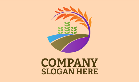 Leaf Field Crop Logo