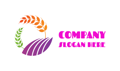 Lush Barley Crop Production Logo