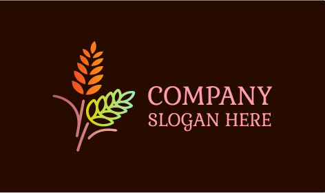 Logo Tanaman Berdaun Modern