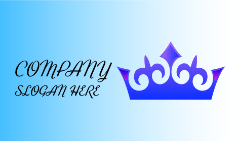 Logotipo de la corona de reina azul