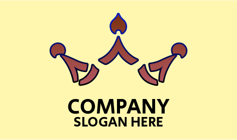 Logotipo De Corona Majestuosa Marrón